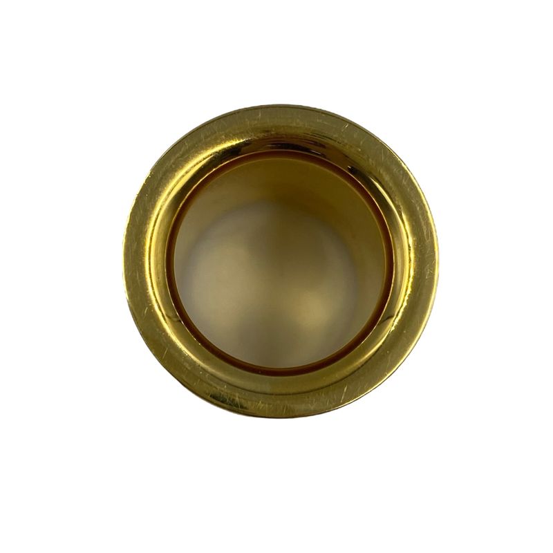 Hermes Scarf Ring Leather Gold Tube Shape Brown Gold