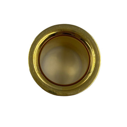 Hermes Scarf Ring Leather Gold Tube Shape Brown Gold