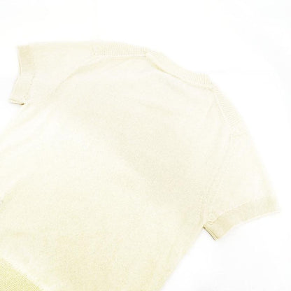 Hermes Short Sleeve Knit White Size 36 Cashmere Short Sleeve Women's