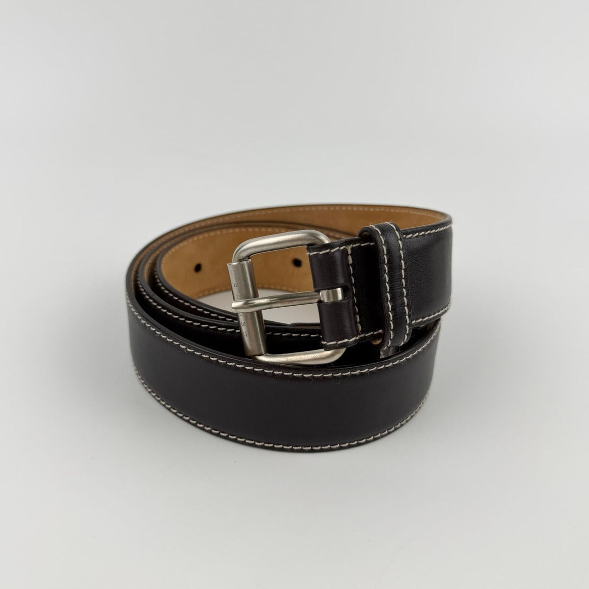 Celine Belt Leather Dark Brown Vintage — view 2