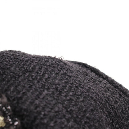 Chanel CC Logo Button Zip Wool Silk Jacket Black — view 8