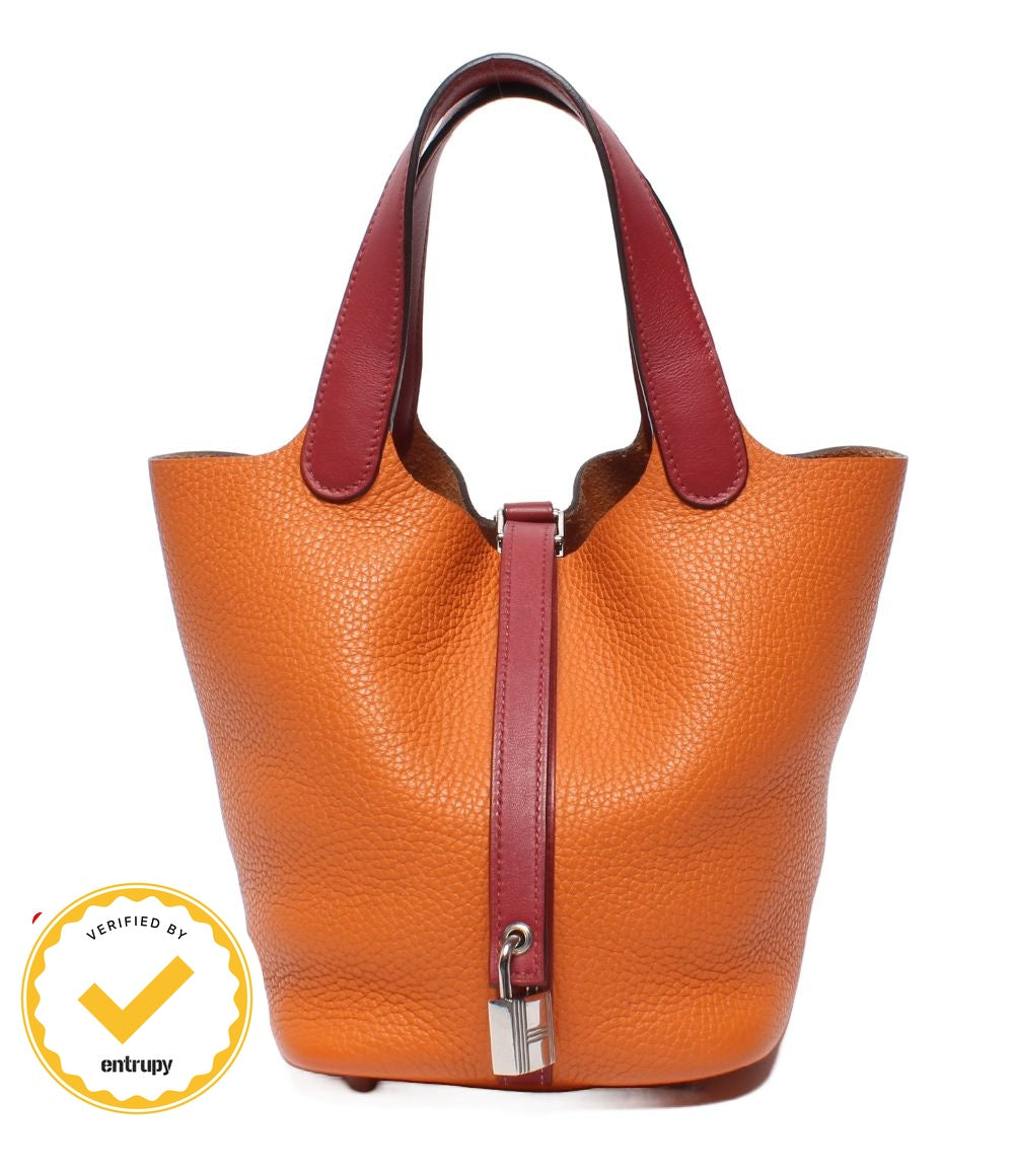 Hermes Handbag Silver Picotin Lock 18 PM Touch