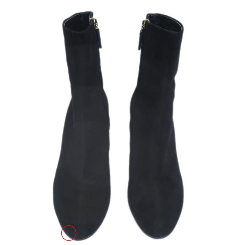 Gucci Short Boots Size 37 Black Suede Studded Shoes — view 3