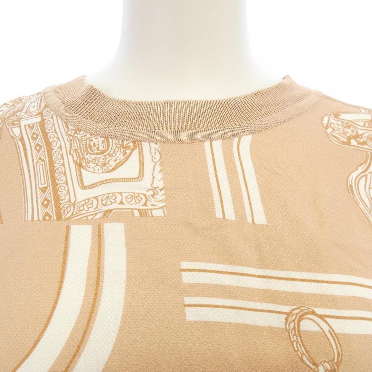 Hermes en Desordre Finesse Twill Lane Knit Scarf Top — view 5