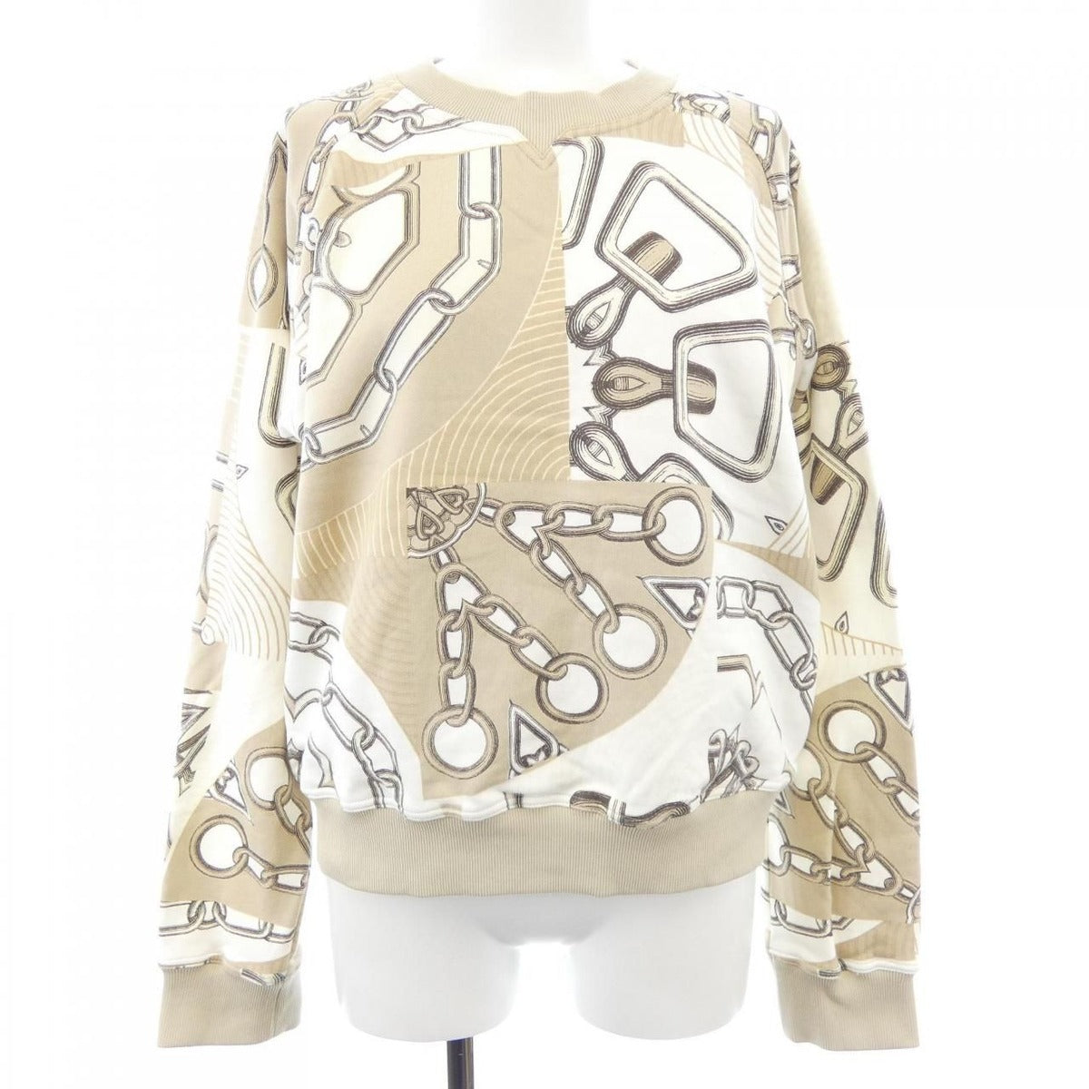 Hermes Kaleidoscope Effect Sweatshirt White Beige