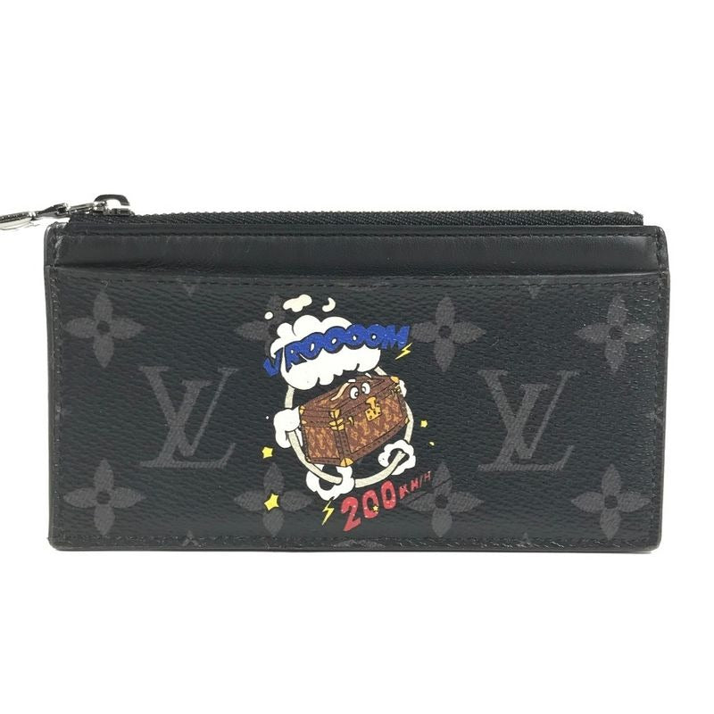 Louis Vuitton Coin Case Card Holder Monogram Eclipse Canvas Black