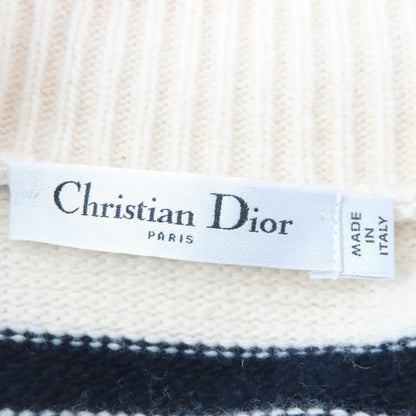 Dior Wool Cashmere Manier Marine Knit Sera Color Cardigan White Dark Navy 46 — view 6