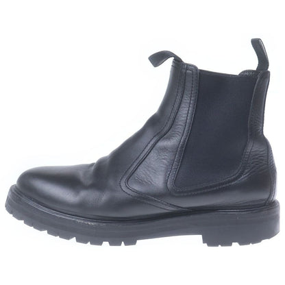 Celine Margaret Chelsea Side Gore Bib Lambskin Sole Ankle Boots Black Leather