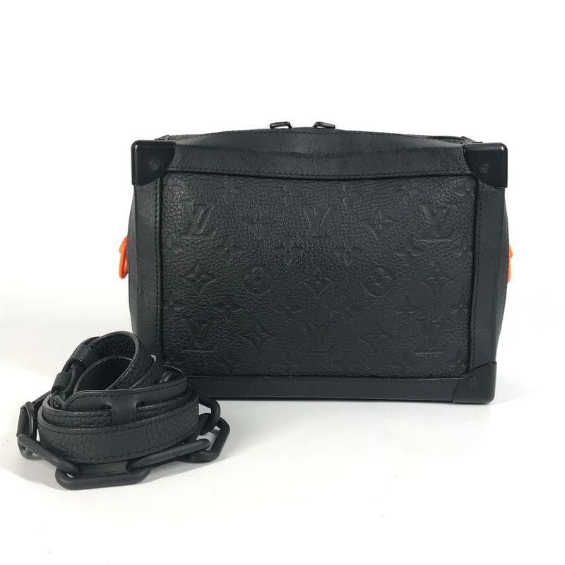 Louis Vuitton Shoulder Bag Soft Trunk Taurillon Leather Noir Black