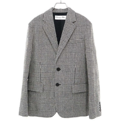 Christian Dior Wool Houndstooth 2 B Jacket & Slacks Pants Set Suit 411 V14 A1376