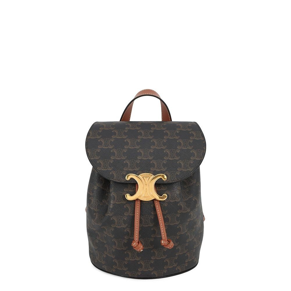 Celine Backpack Boni Triomphe Leather Brown