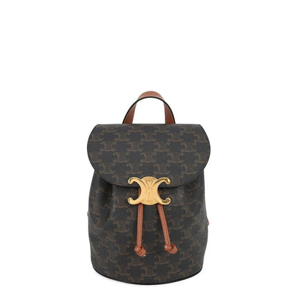Celine Backpack Boni Triomphe Leather Brown