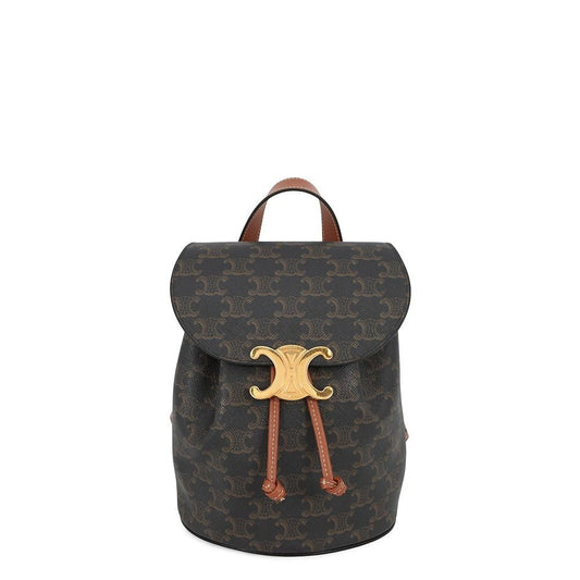 Celine Backpack Boni Triomphe Leather Brown