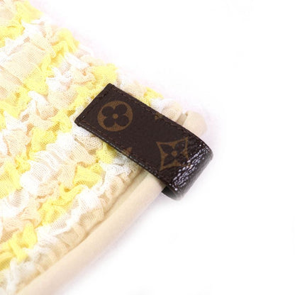 Louis Vuitton 23SS Crinkle Short Sleeve Knit Top Yellowish XS Made In Italy