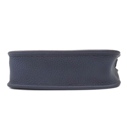 Hermes Shoulder Bag Evelyn TPM Taurillon Clemence Blue Nuit Silver Hardware