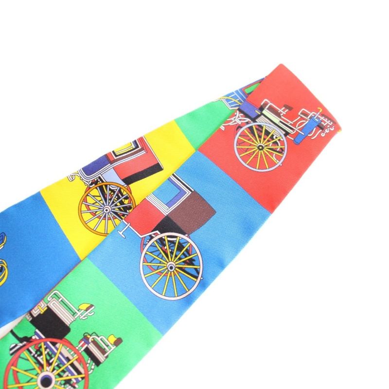 Hermes Twilly Exquisite Carriage Silk Scarf