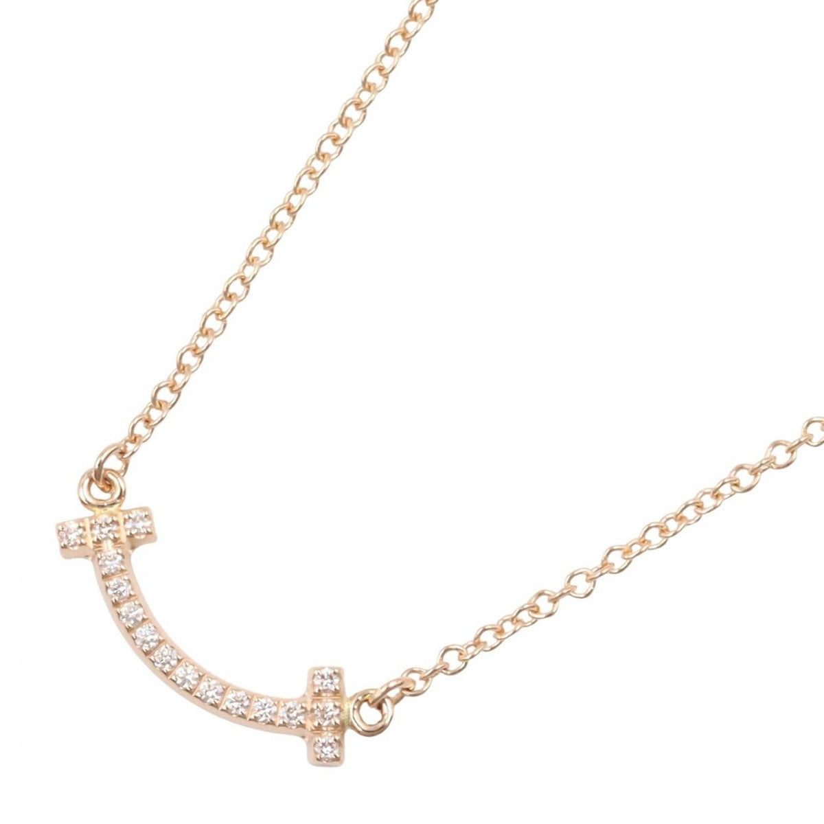 Tiffany & Co Necklace T Smile Diamond Mini