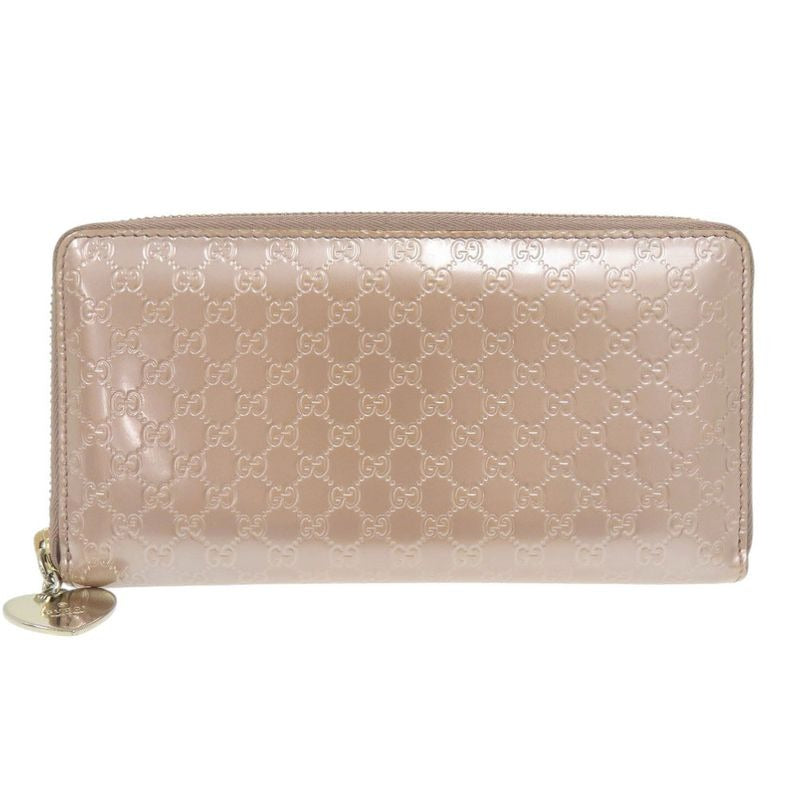 Gucci Micro Guccissima Enamel Pink Long Wallet 1052