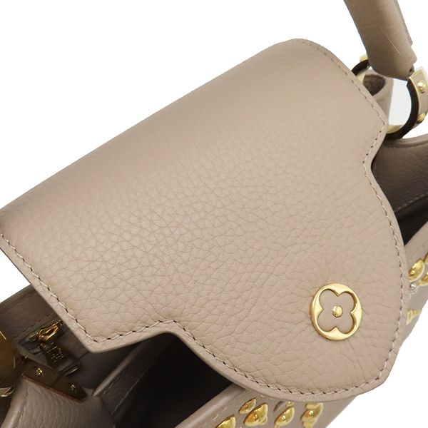 Louis Vuitton 2way Bag Capucines MM Taurillon Leather Beige Gold Hardware