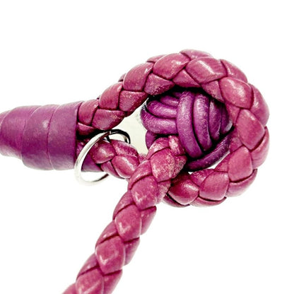 Bottega Veneta Leather Intrecciato Bracelet Purple 308309
