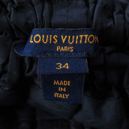 Louis Vuitton 2022 Silk-blend All Monogram Pattern Flared Skirt Navy 34 Made