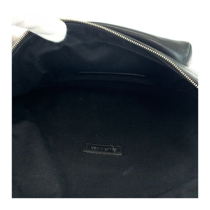 Balenciaga Everyday Logo Print Black Leather 552376 Body Bag Waist Bag Unisex