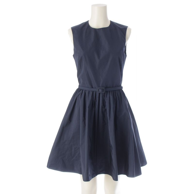 Christian Dior 19 Years Flared Sleeveless Dress With Belt Dress 951r24a2006