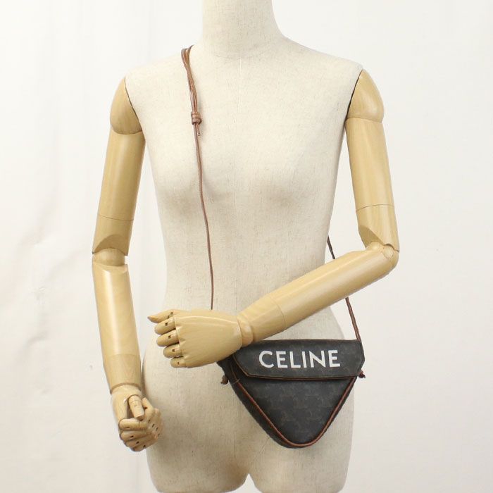 Celine Triomphe Canvas Crossbody Shoulder Bag Triomphe Canvas Scuff Deuce