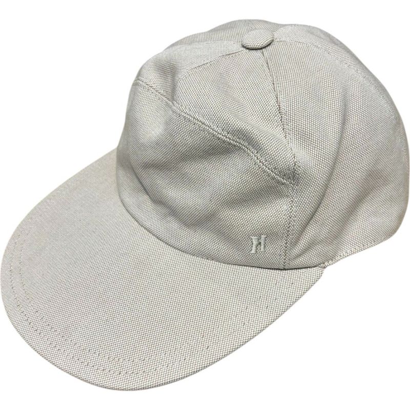 Hermes ② Nevada Cotton Canvas Cap Cotton Outer Linen Inner Unisex Beige 58