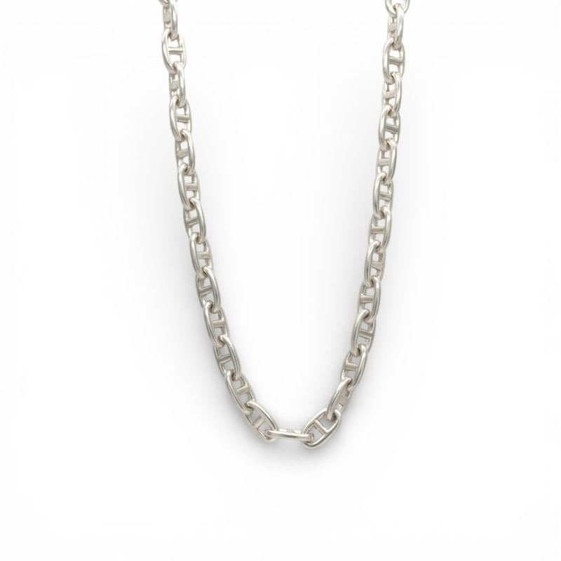 Hermes Chaine D'ancre Necklace Pendant Choker 925 Silver
