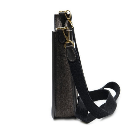 Hermes Evelynda Brown Felt Canvas Dark — view 3