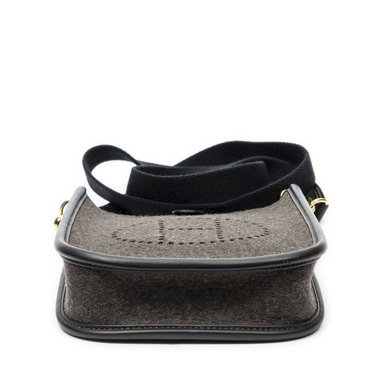 Hermes Evelynda Brown Felt Canvas Dark — view 6