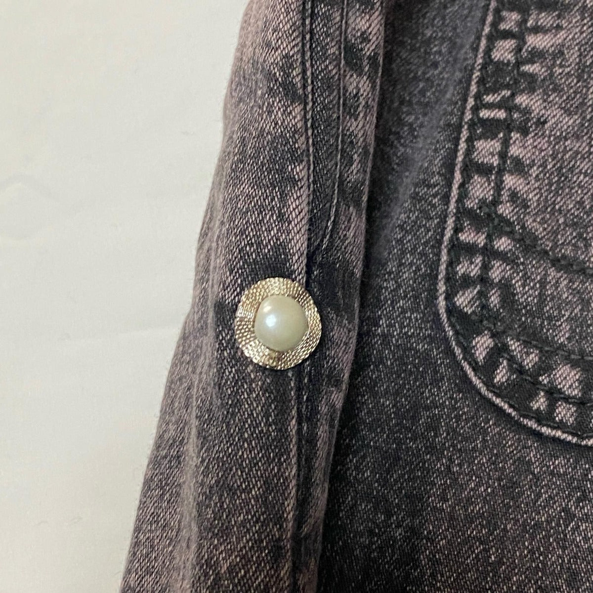 Chanel Denim Wide Pants 40 CC Logo — view 4