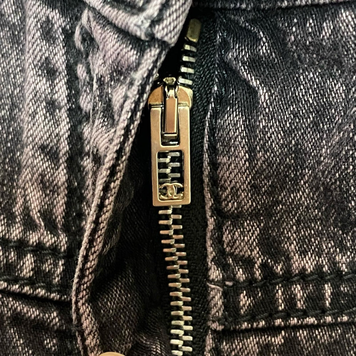 Chanel Denim Wide Pants 40 CC Logo — view 5