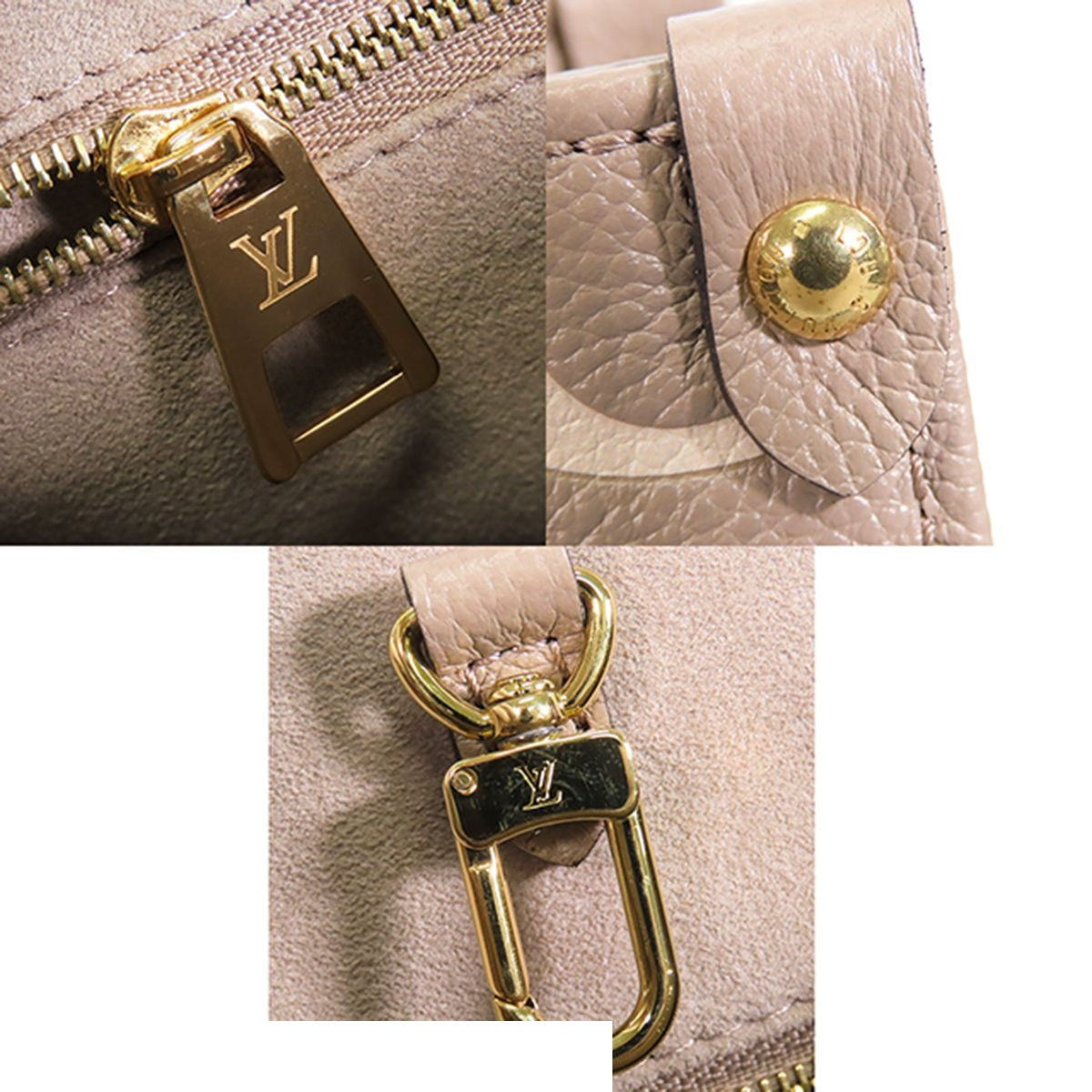 Louis Vuitton On The Go PM Tourtelle Cream Monogram Empreinte 2-Way Shoulder Bag — view 8