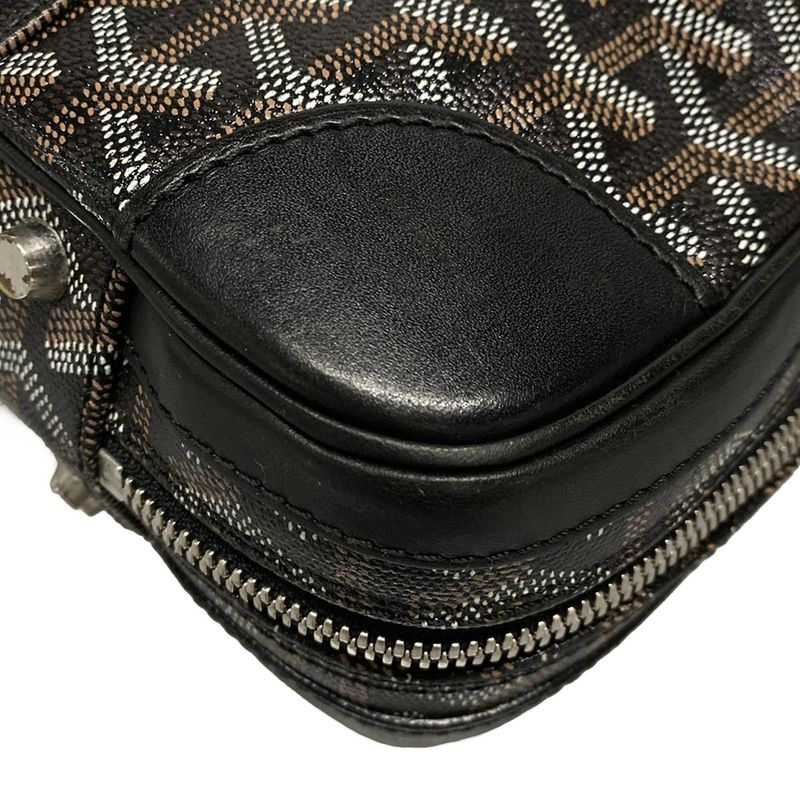 Goyard Business Bag Diplomat Black×brown×white Leather