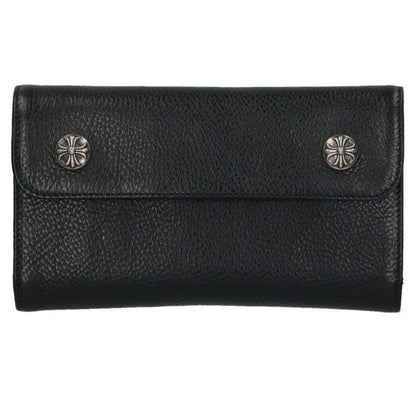 Chrome Hearts Wave Cross Ball Button Leather Wallet