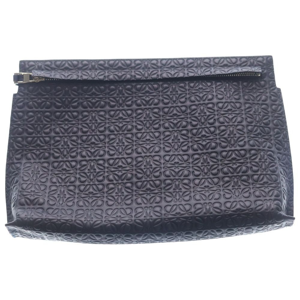 Loewe Repeat Anag Lambskin Tpouch Leather Clutch Navy