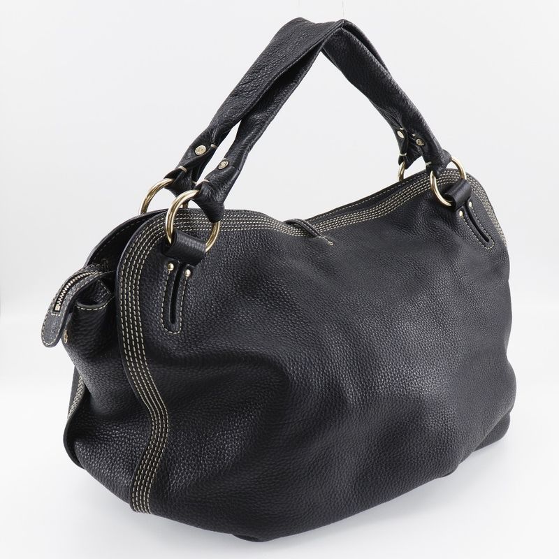 Celine Bittersweet Leather Black Women's Tote Bag