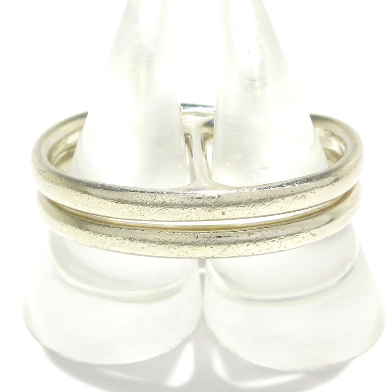 Hermes Ring Double Ring Chaine D'ancre Punk Silver