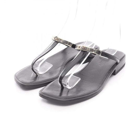 Hermes Sandals Kelly Black Leather