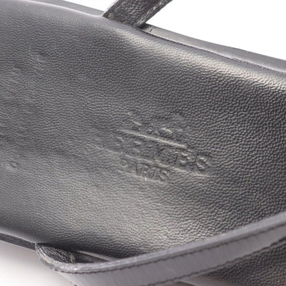 Hermes Sandals Kelly Black Leather — view 5