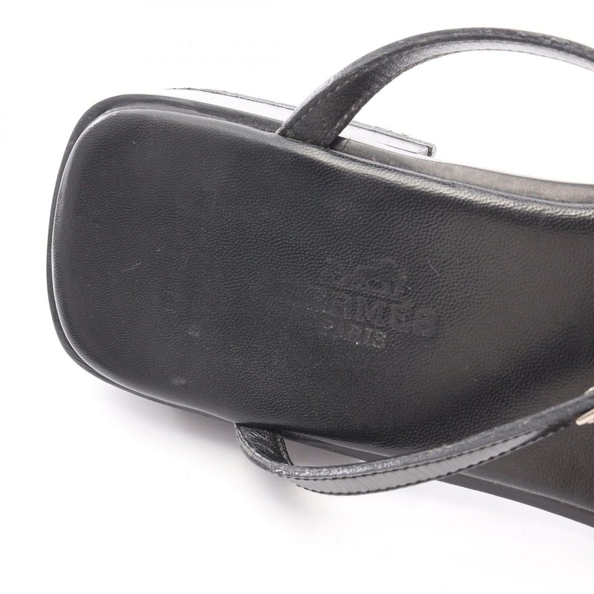 Hermes Sandals Kelly Black Leather — view 7