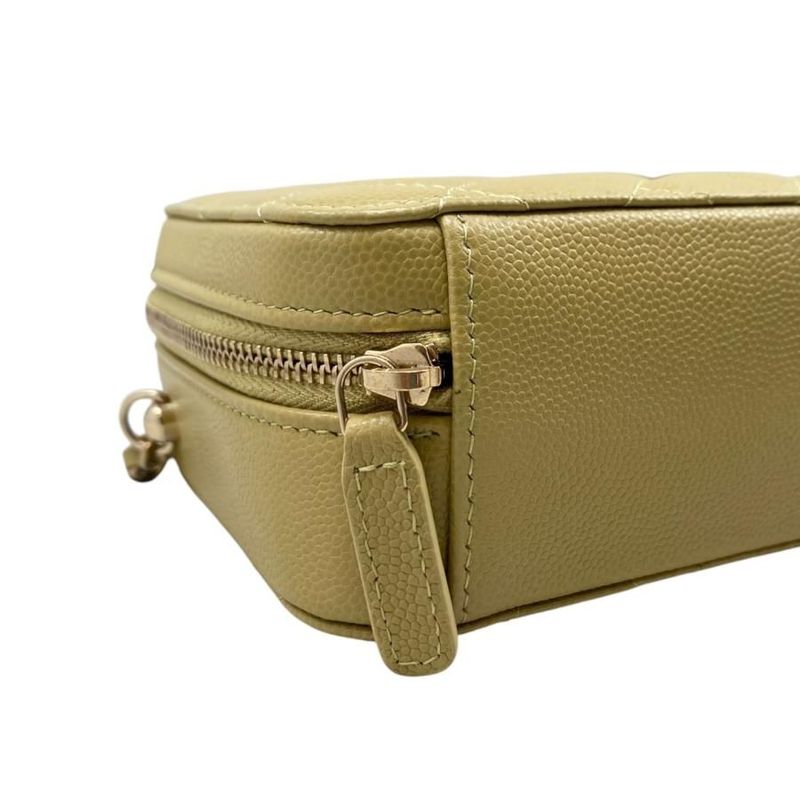 Chanel Shoulder Bag Mini Camera Bag Ap2426 Matelasse Caviar Skin Coco Mark