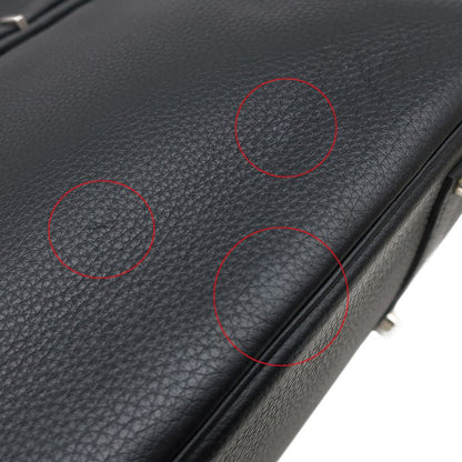 Hermes Handbag Birkin 35 Togo Black Matte Silver Hardware Black D Engraved