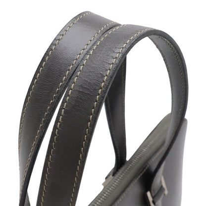 Hermes Escapada Tote Handbag Box Calf Leather Dark Grey Silver Hardware