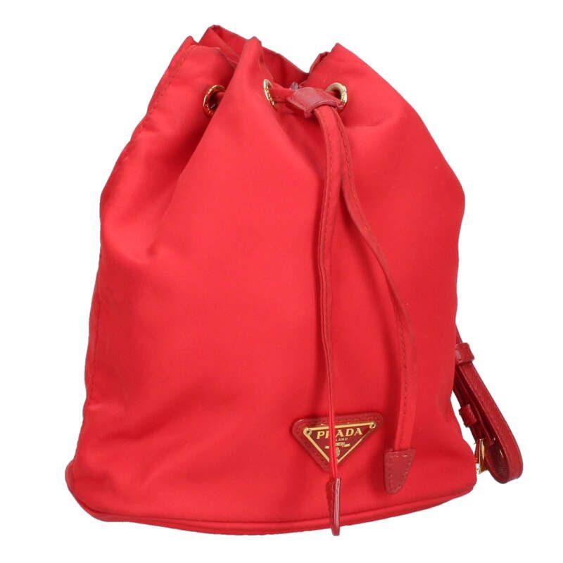 Prada Nylon Strap Pouch With Logo Plate Men's