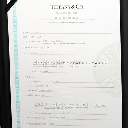 Tiffany & Co Harmony 0.19ct If/i/3ex Pt950platinum X Diamonds 7.5 Ladies' 3.27g