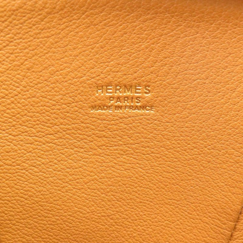 Hermes Ile De Beau Vaux Chamonix Natural Gold Hardware 00W Engraved Handbag