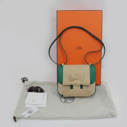 Hermes Constance Mini Miroire Vermoyen Lacquer W Engraved Shoulder Bag
